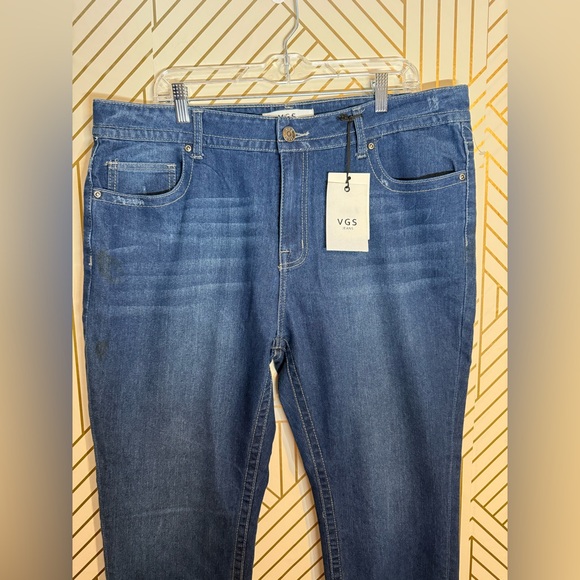VGS Skinny Jeans Size 20 Embellished Pocket Bling Stretch Denim new with tags - Picture 3 of 13